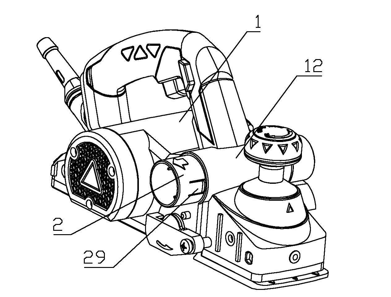 Dual-edge scrap discharging mechanism for electric planer