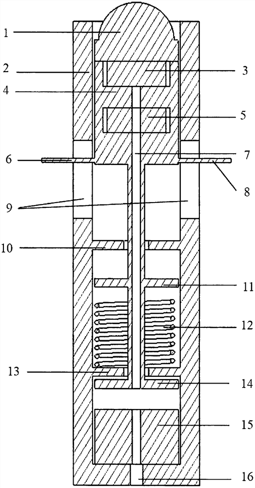 Equivalent collision rigidity ejector for near-wall damage detection