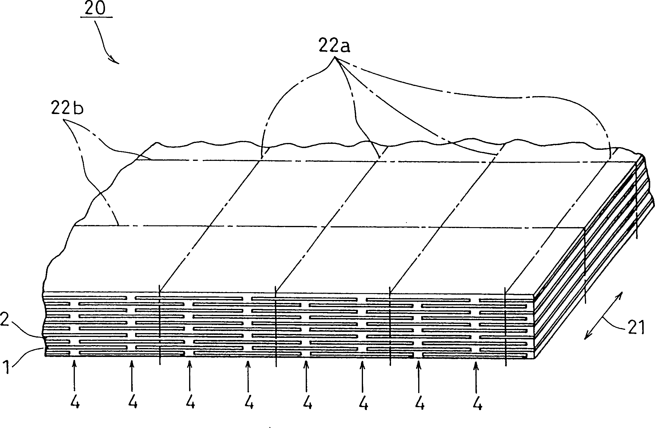 Method for mfg. electronic elements and apparatus for mfg. film