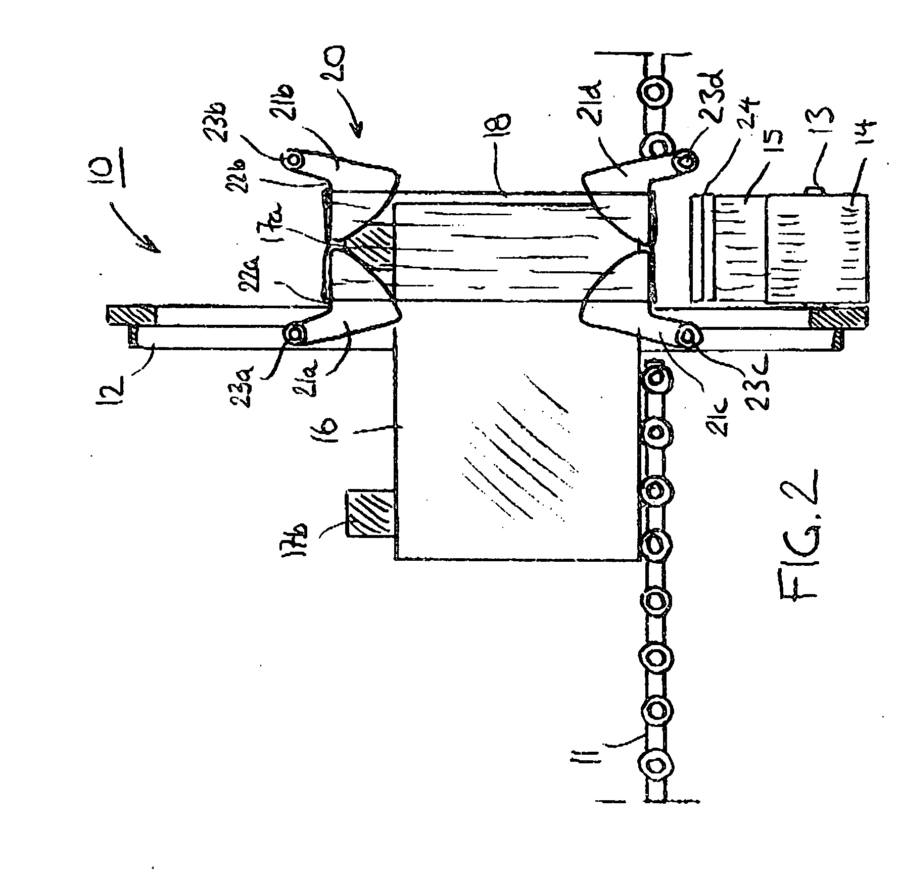 Method and device for applying a plastic film around a product to be packaged