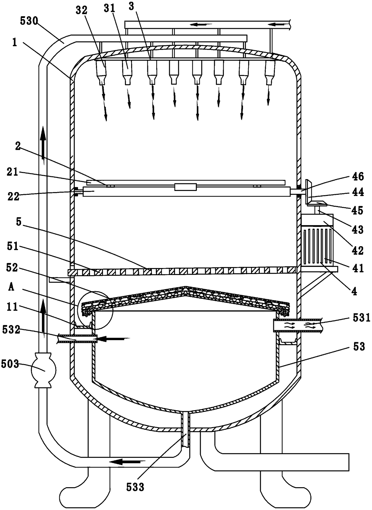 LED lamp support washing device