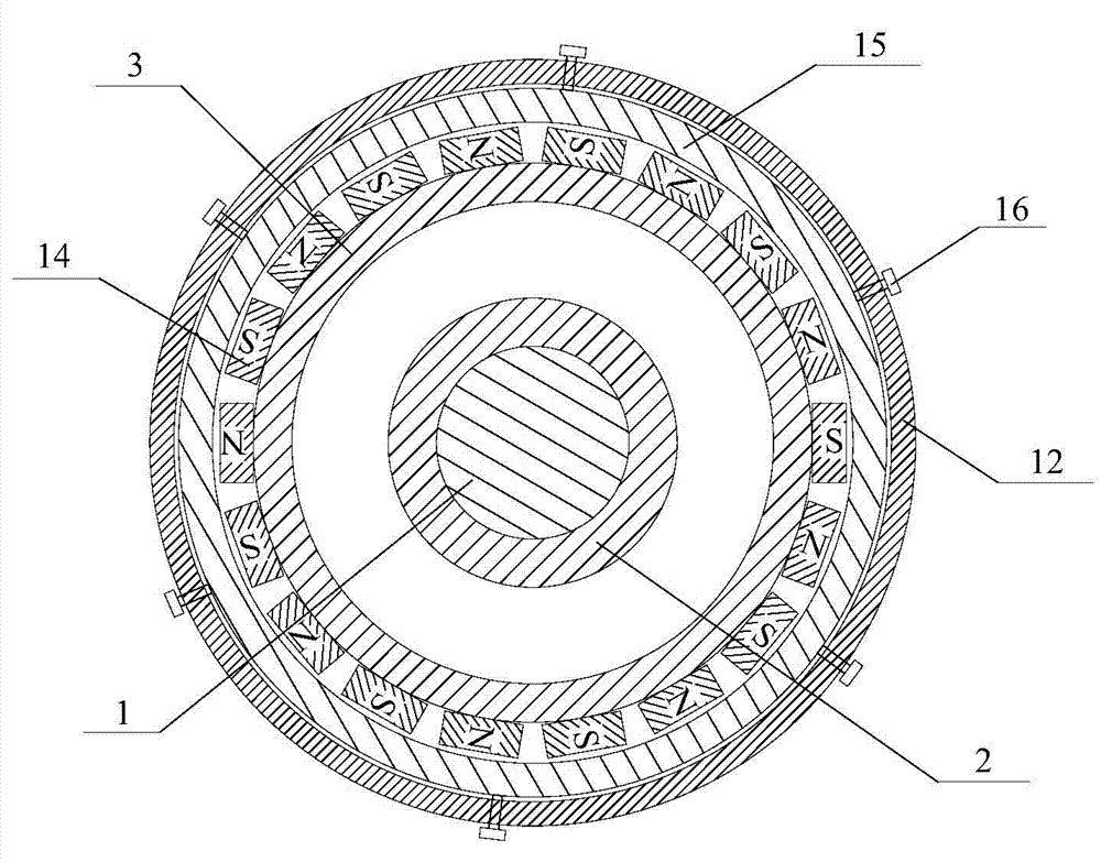 Outer cup rotary axial eddy current damper