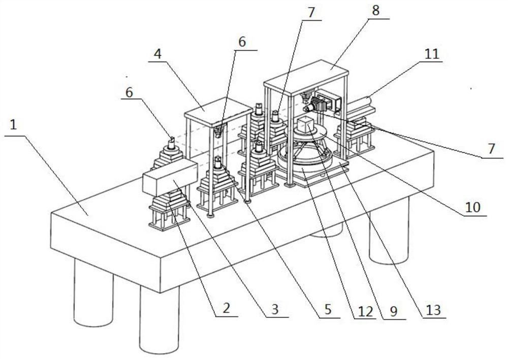 High-efficiency six-degree-of-freedom parallel robot precision test device