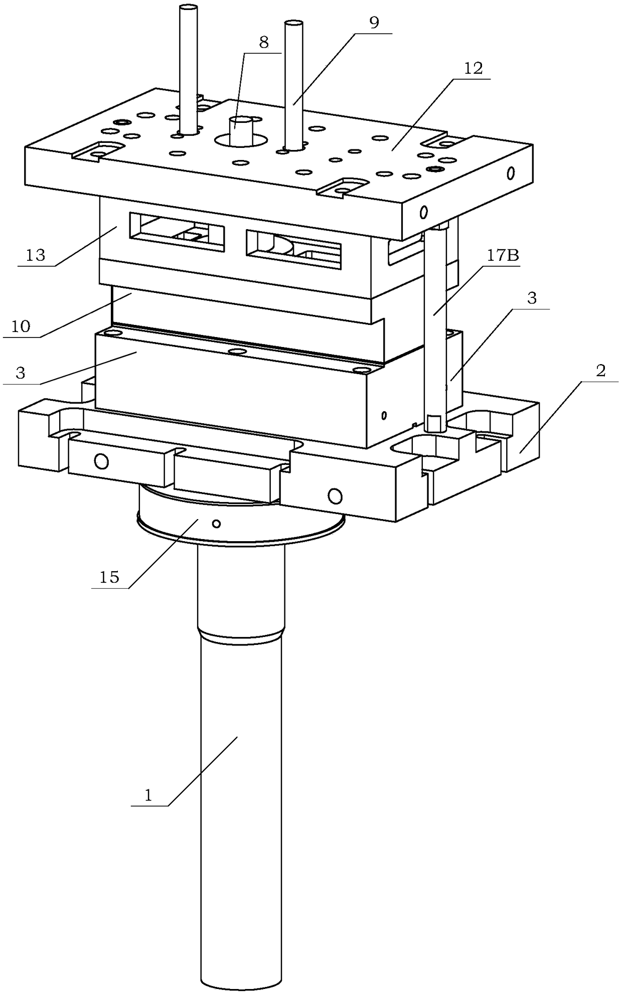 Low-pressure mold-filling high-pressure solidification casting device and casting method
