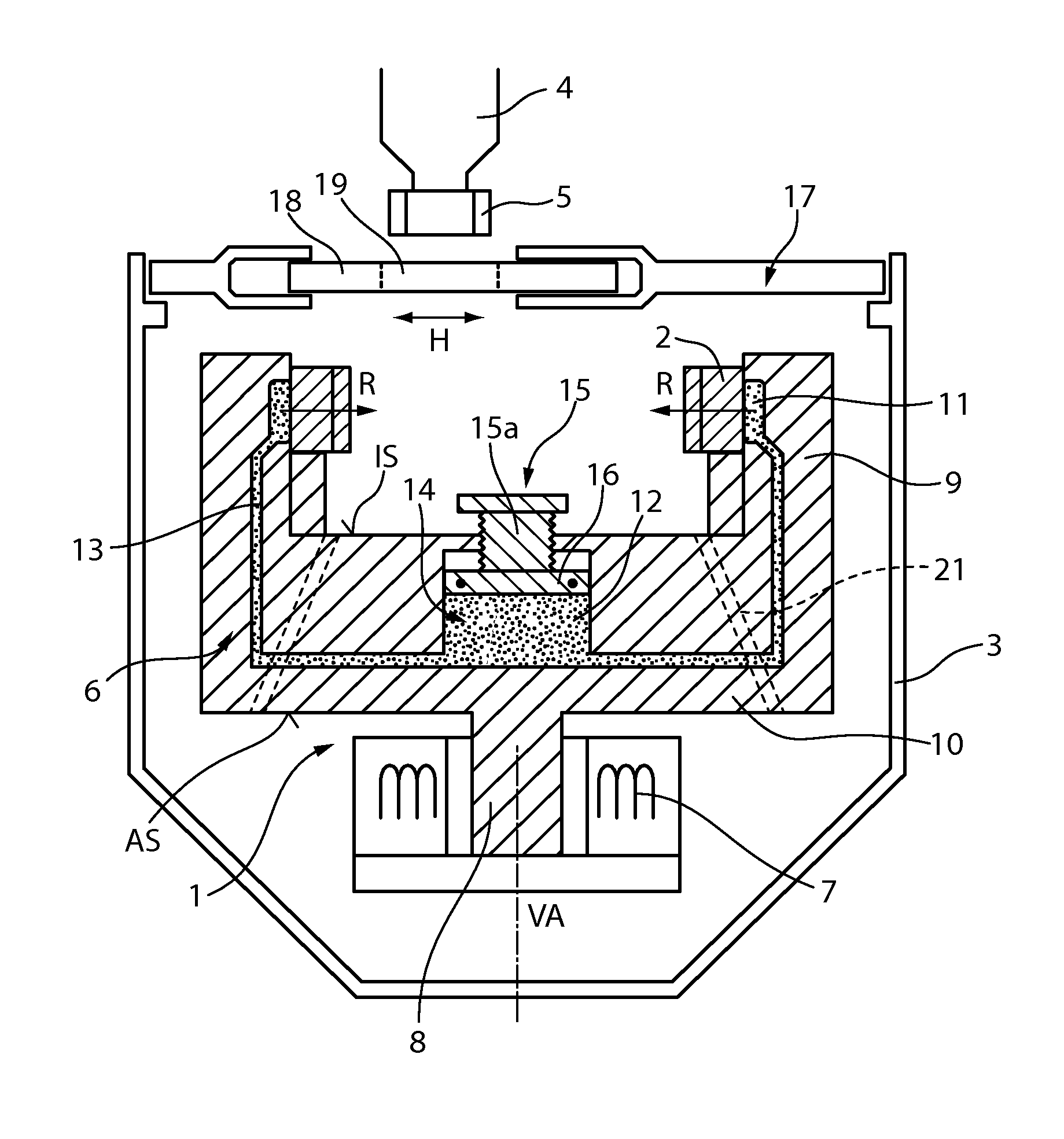 Tool spindle for a honing machine with a bowl-shaped holder for a honing ring