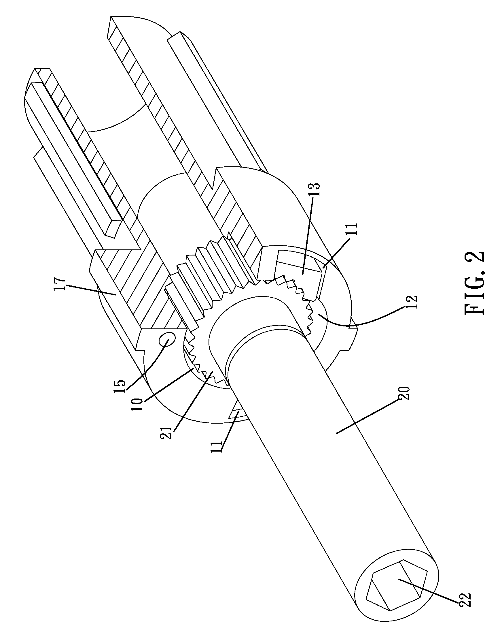 Steering device for a ratchet screwdriver