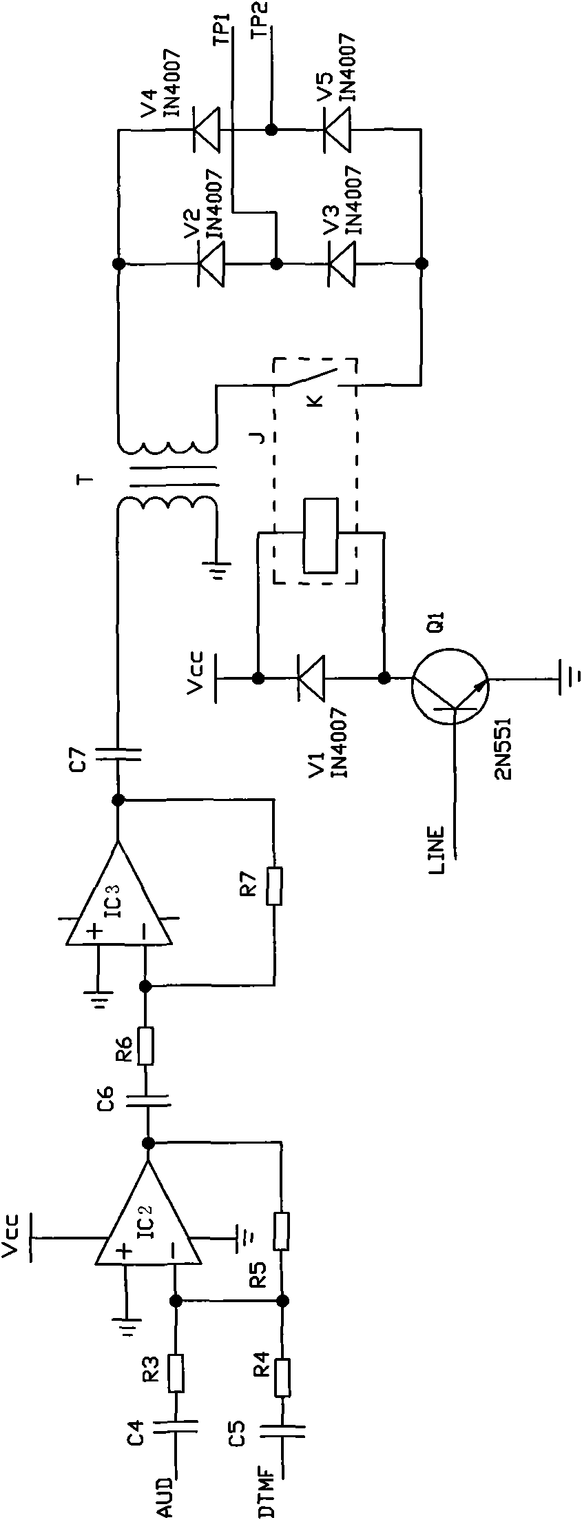 Automatic detection alarm of breakpoints of communication cable