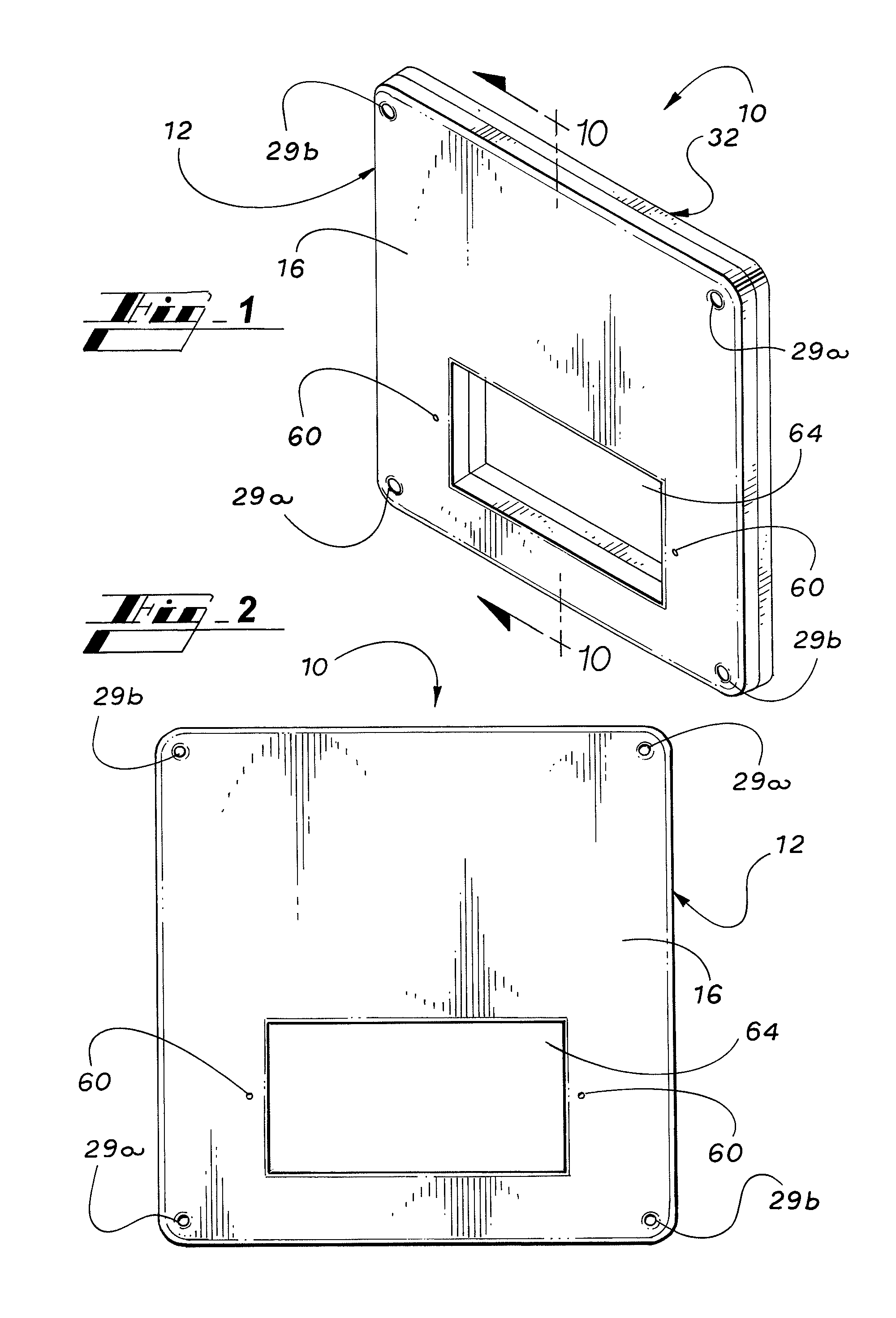 Two-piece plastic equipment pad