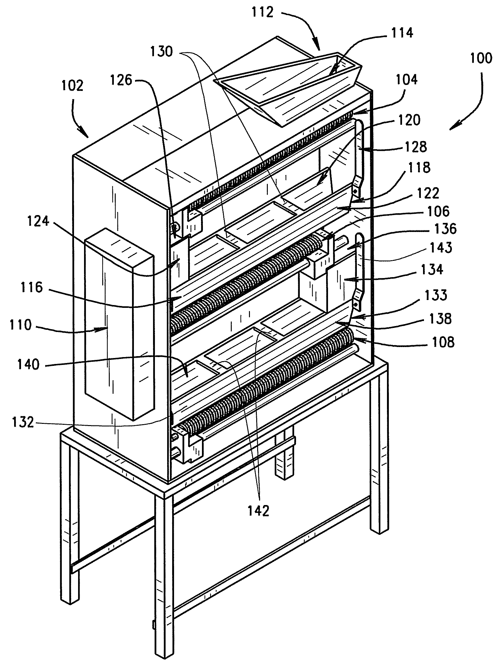 Method and apparatus for removing feathers from a segmented wing