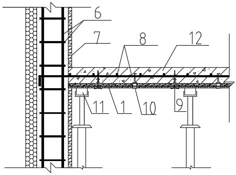 Few-support steel wire mesh reinforced microporous concrete non-dismantling bottom formwork and construction method thereof