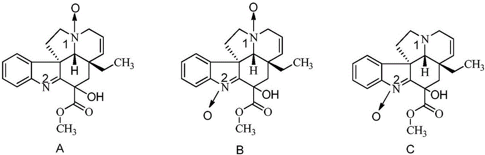 Refining method for vincamine