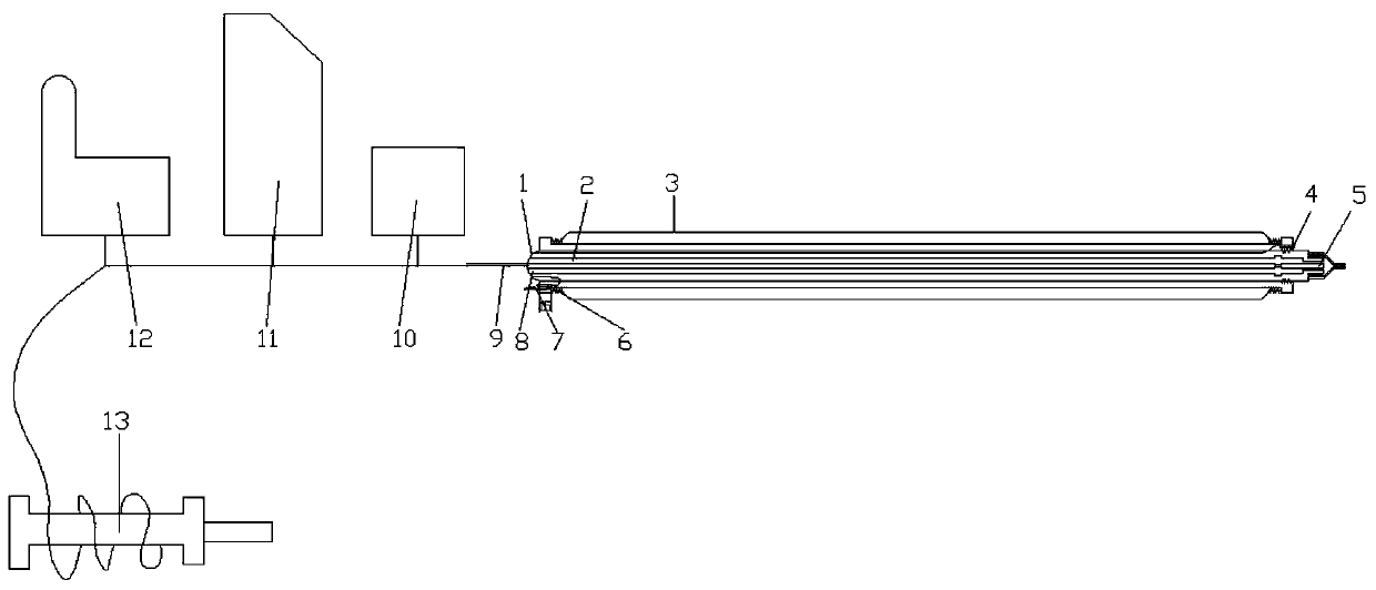 High polymer deep hole positioning self-enclosed slurry nozzle and slurry system and method thereof