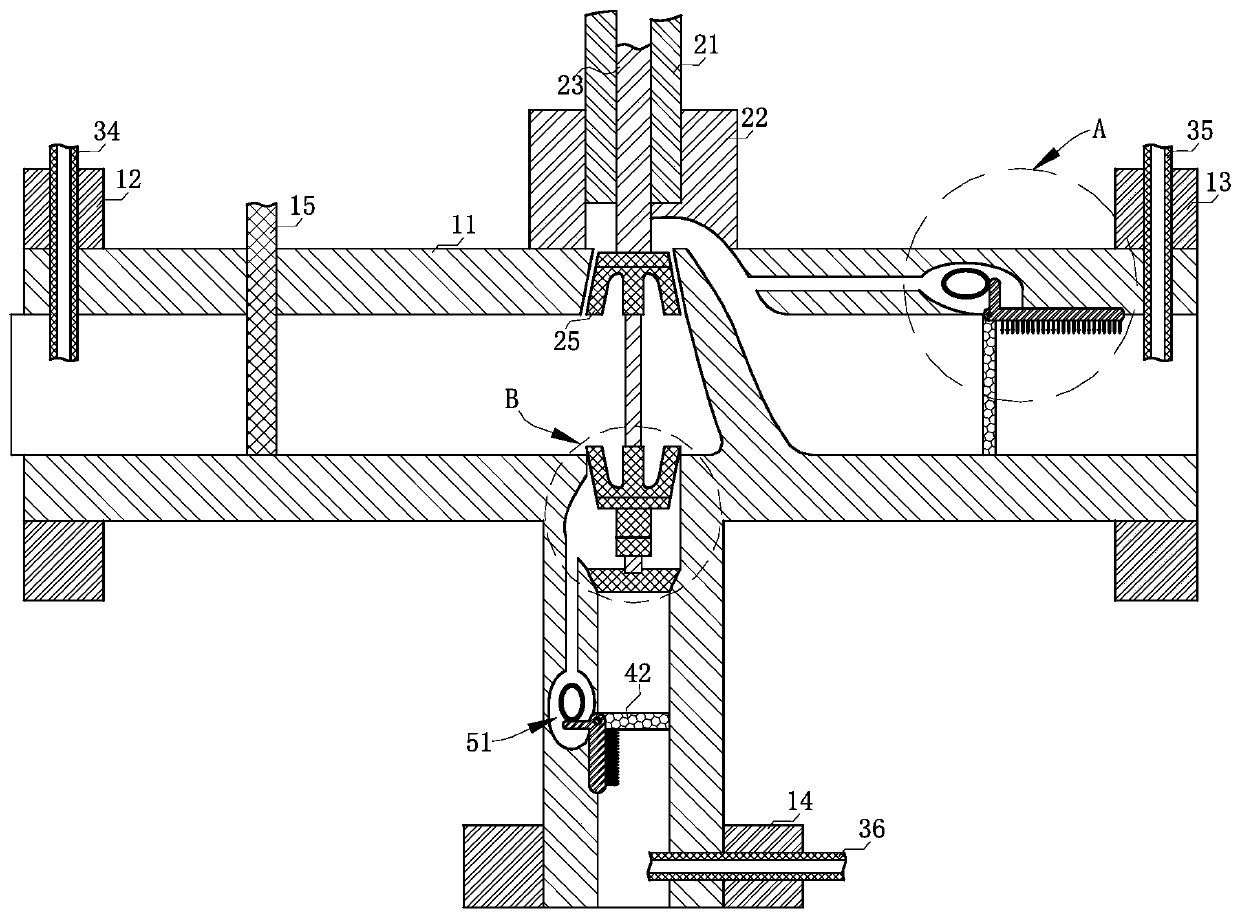 Three-way valve convenient for air tightness detection