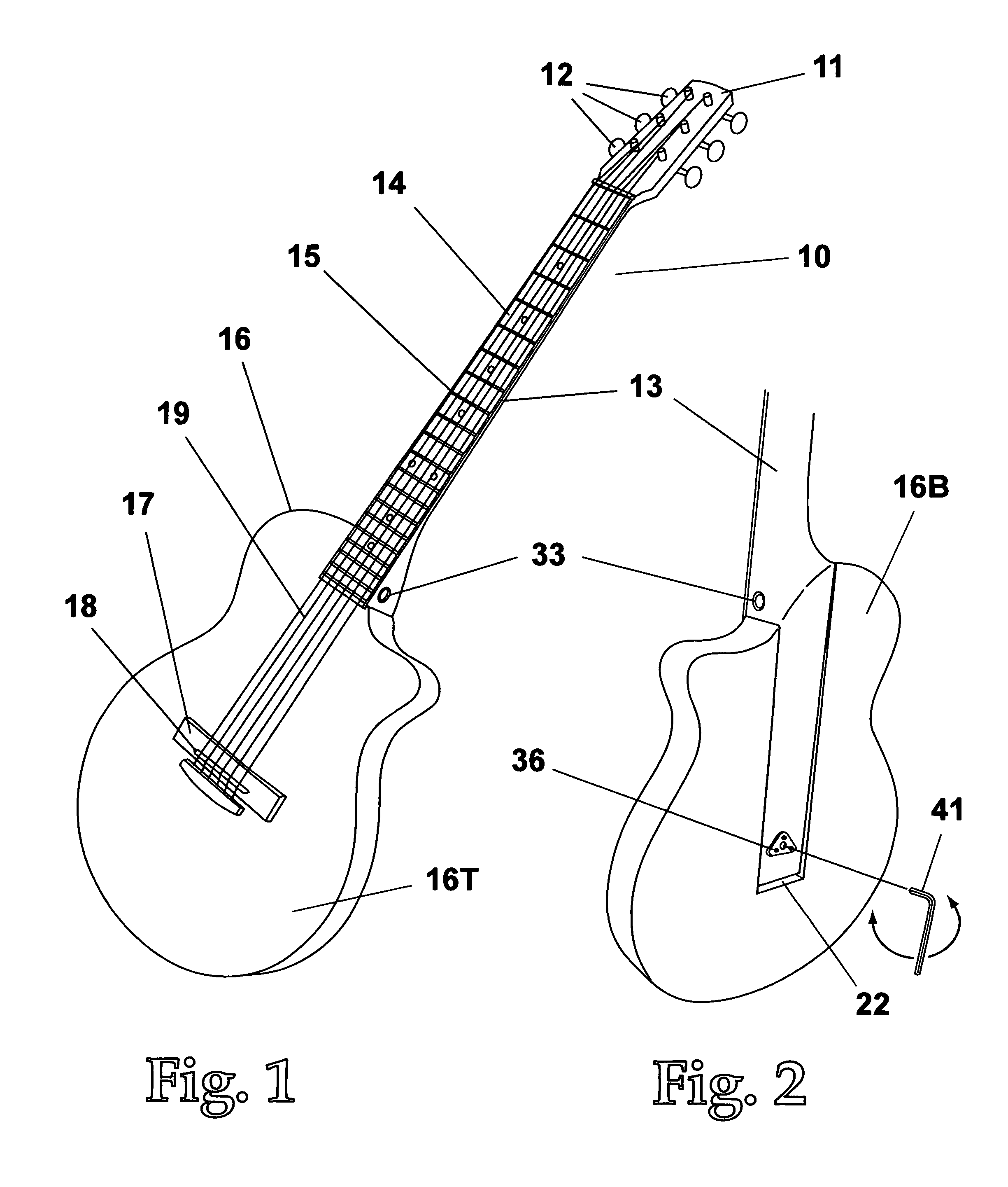 Stringed instrument string action adjustment