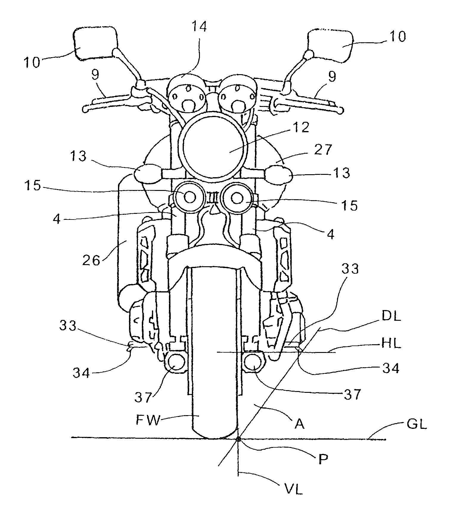 Lighting apparatus for motorcycle