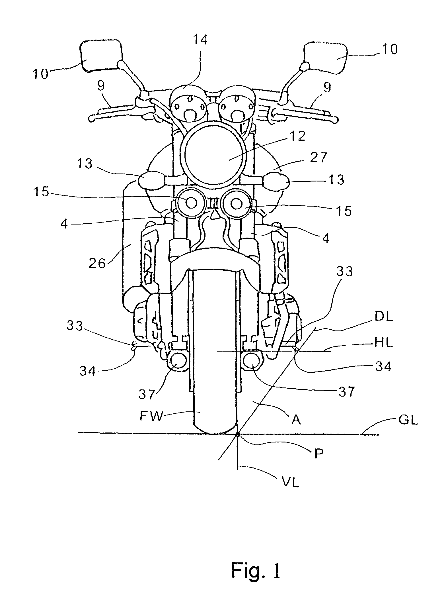 Lighting apparatus for motorcycle