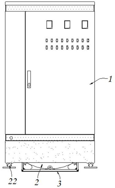 External force toppling prevention type self-pressure-relief power distribution cabinet