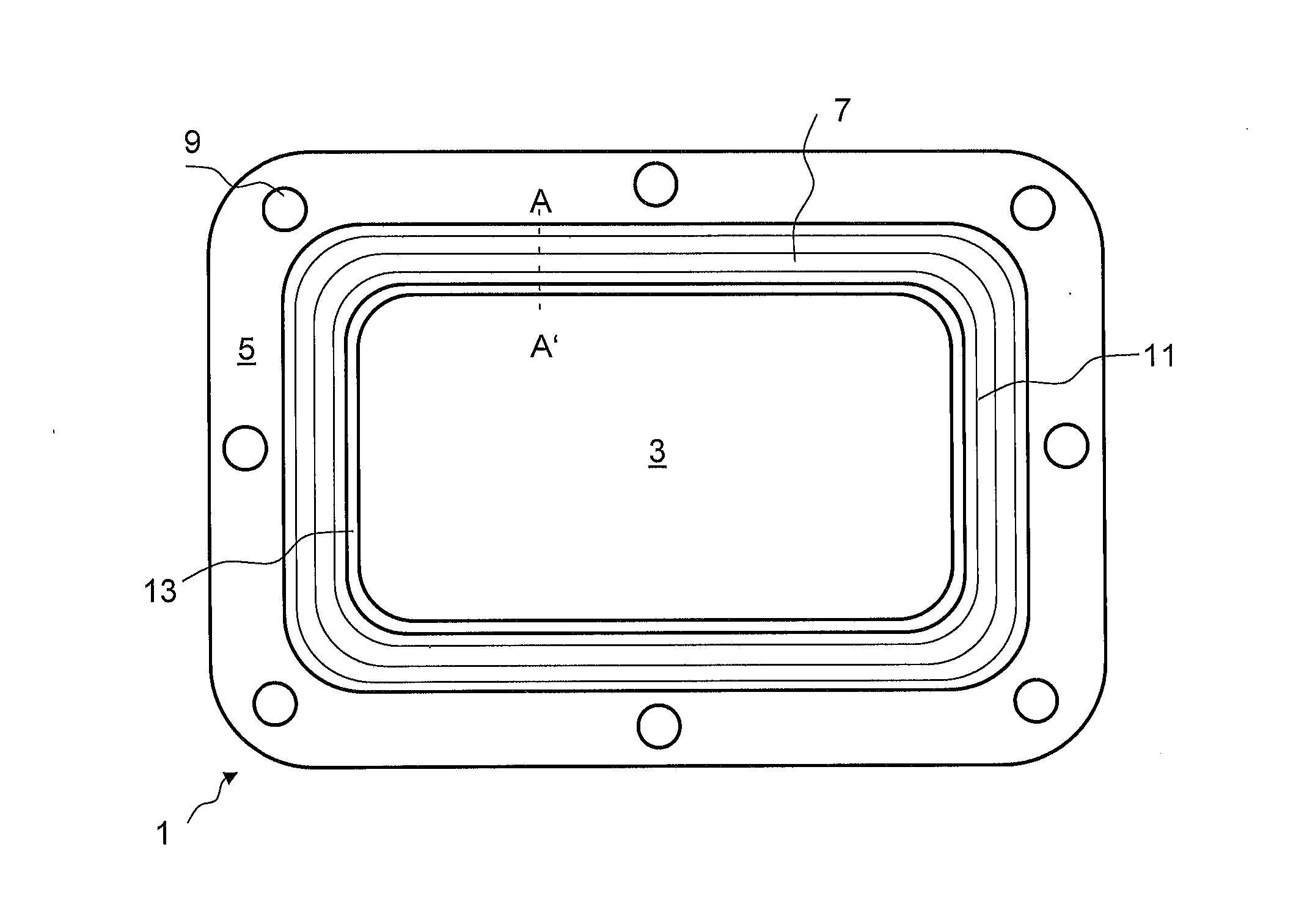 Sealing surface, in particular for a vacuum chamber of a mass spectrometer and method of manufacturing such a sealing surface