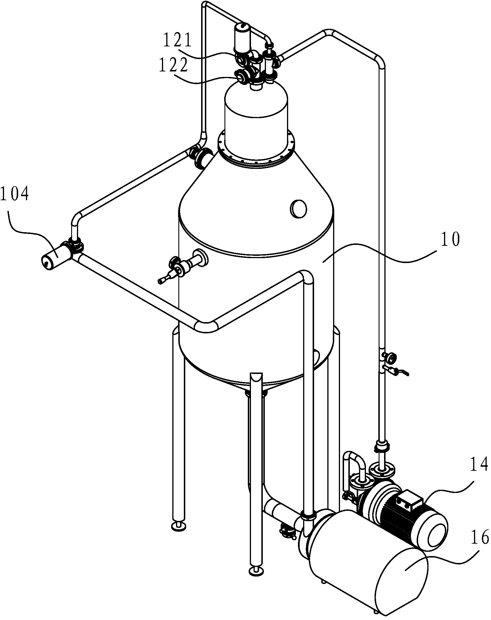 Degassing and aroma recovery device