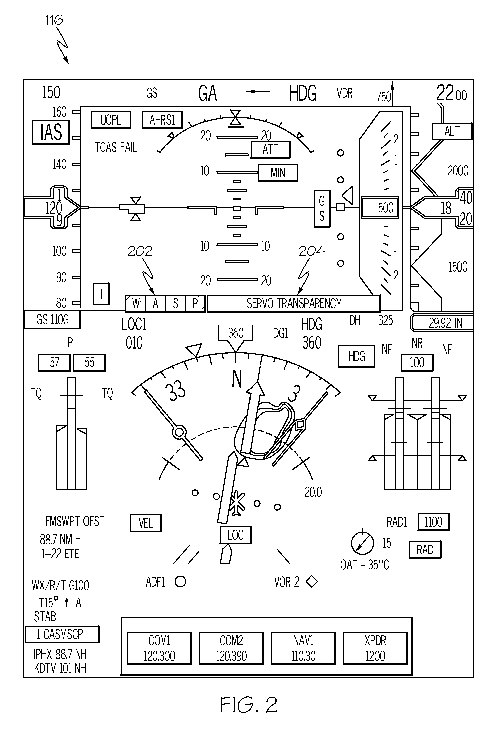 Servo transparency warning system and method