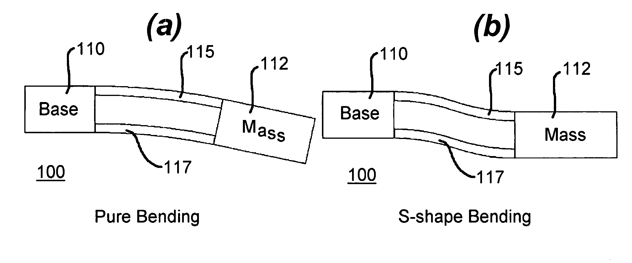 Piezo devices with air-spaced cantilever