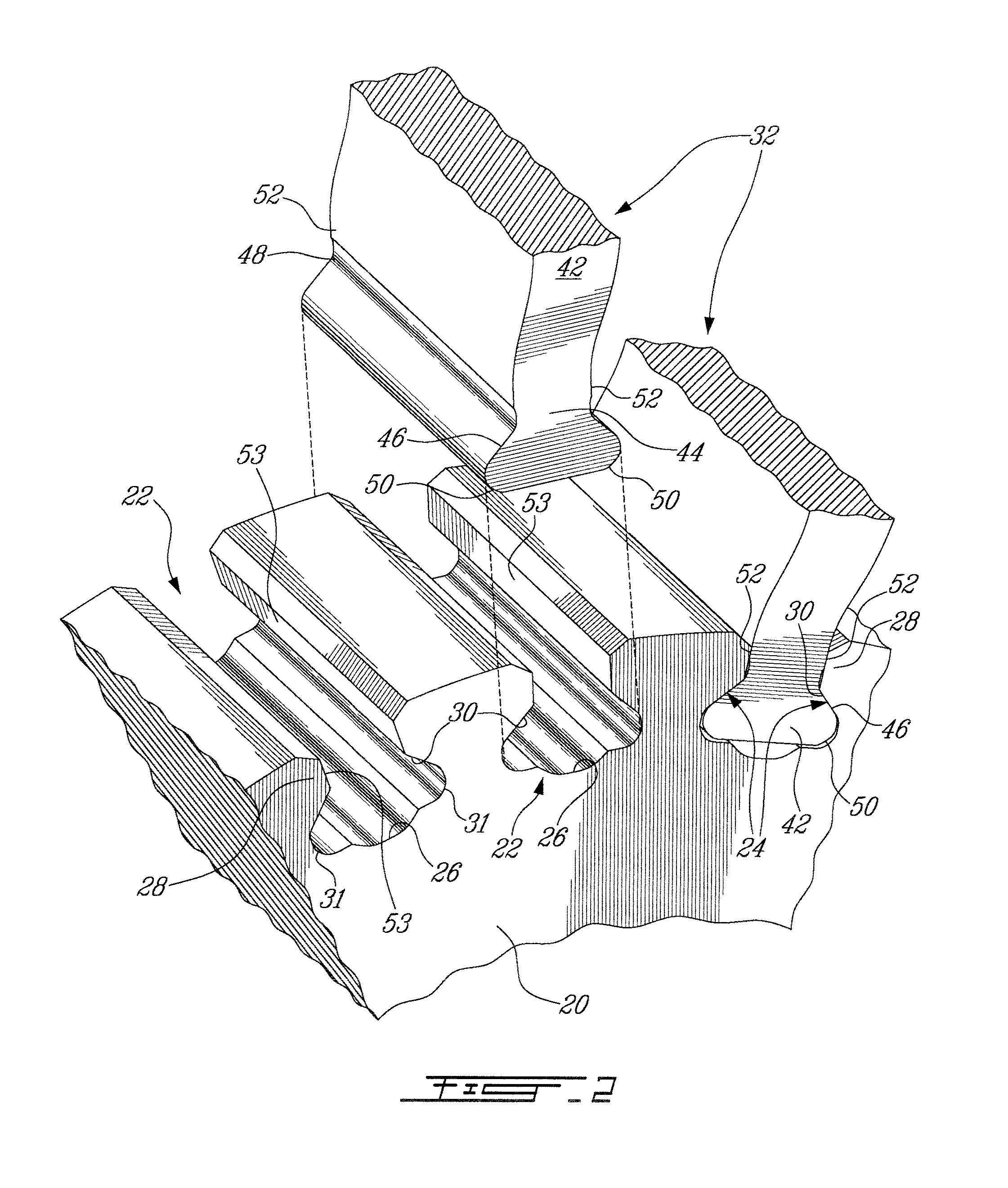 Blade fixing design for protecting against low speed rotation induced wear