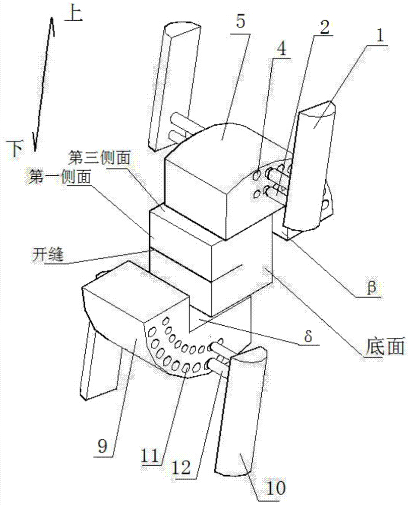 Composite soil body compression-shearing fracture failure test method and test device