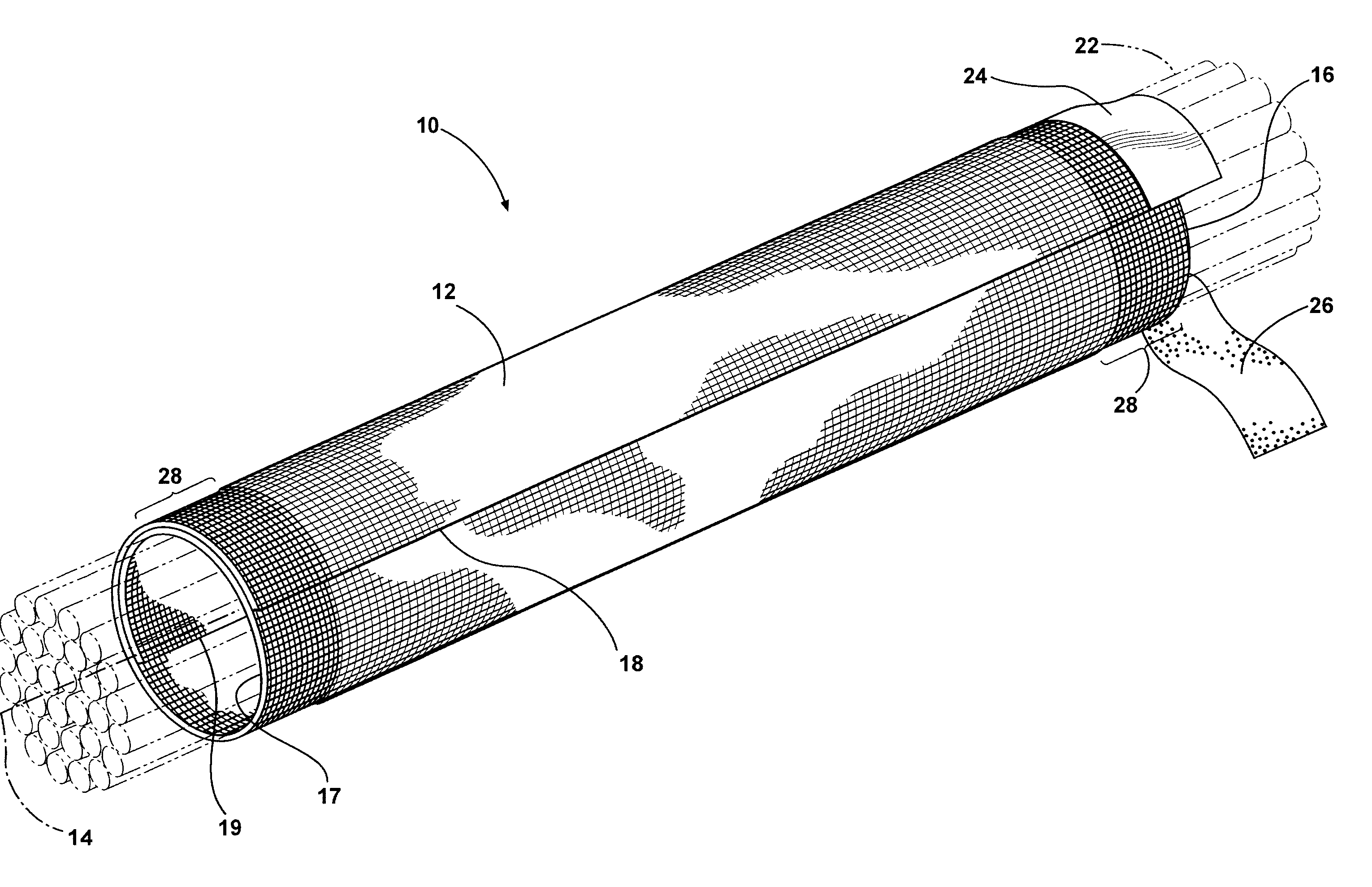 Textile sleeve for protecting elongate members and method of construction