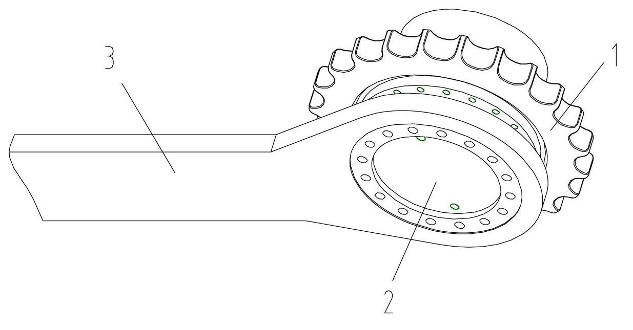 Track travelling mechanism of spreading machine and spreading machine