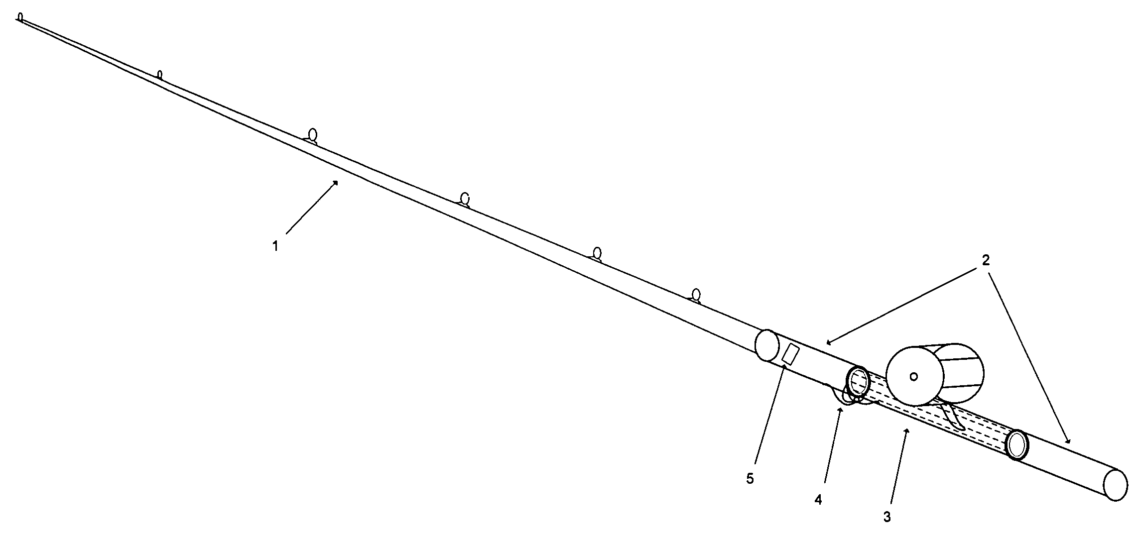Fishing pole with integrated line tension scale