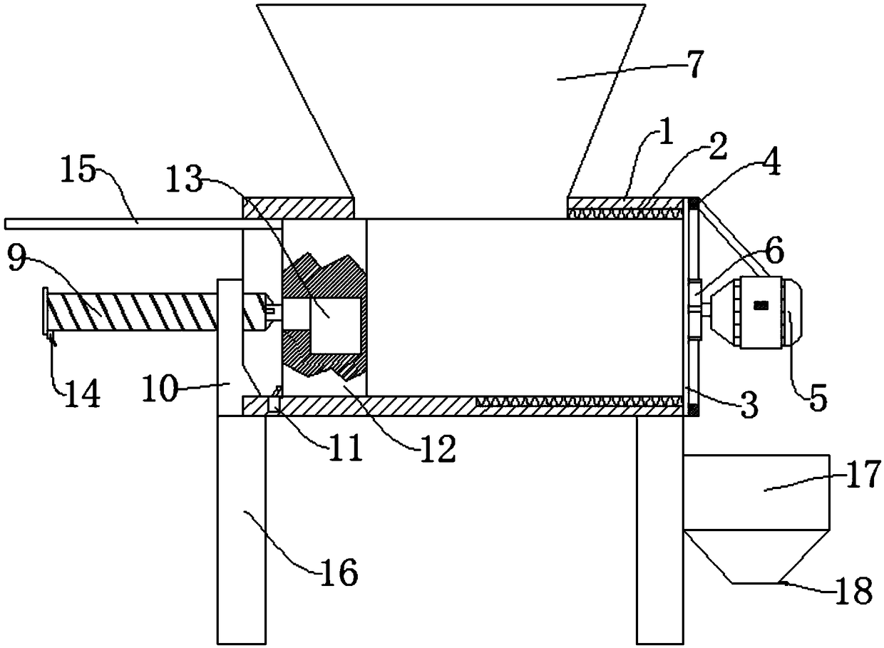 Plastic granulation device capable of conveniently adjusting particle size