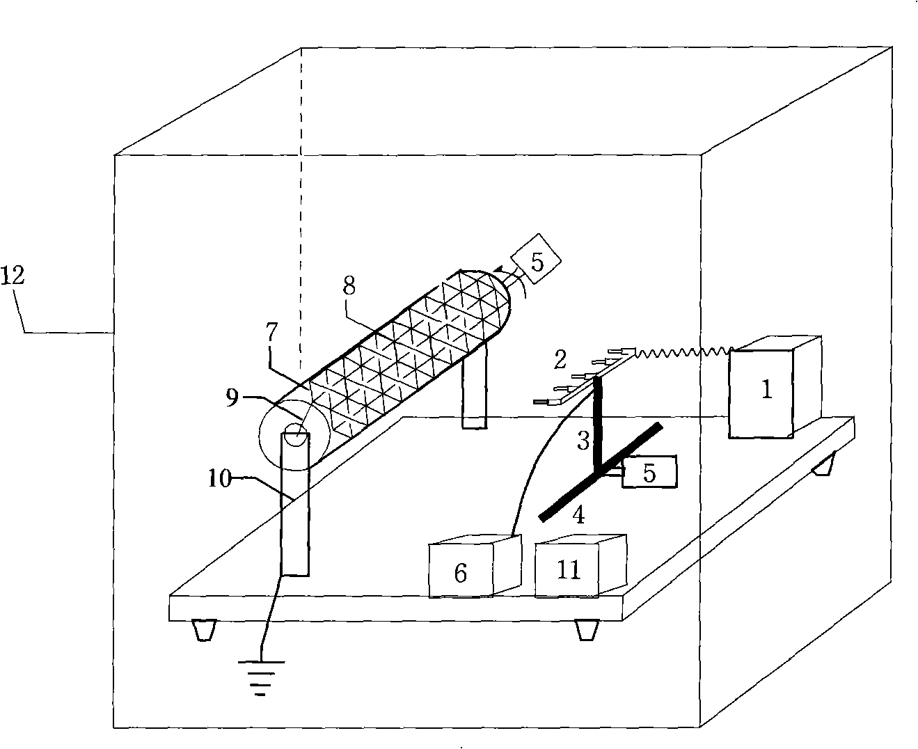 Electrostatic spinning machine having special reticulate pattern electrode and use method thereof