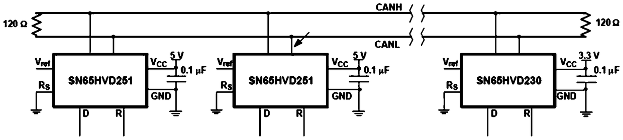 A circuit system for improving noise tolerance of CAN bus signal