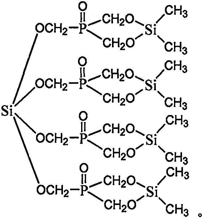 Flame retardant charring agent tetra(phosphono heterocyclic silicate methoxyl)silane compound and preparation method thereof