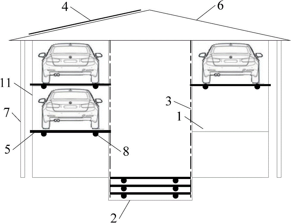 A solar three-dimensional parking garage