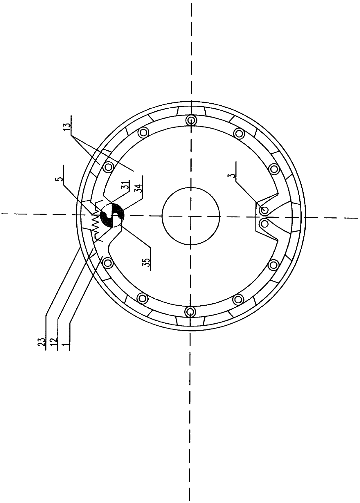 Twist emergency braking and parking brake