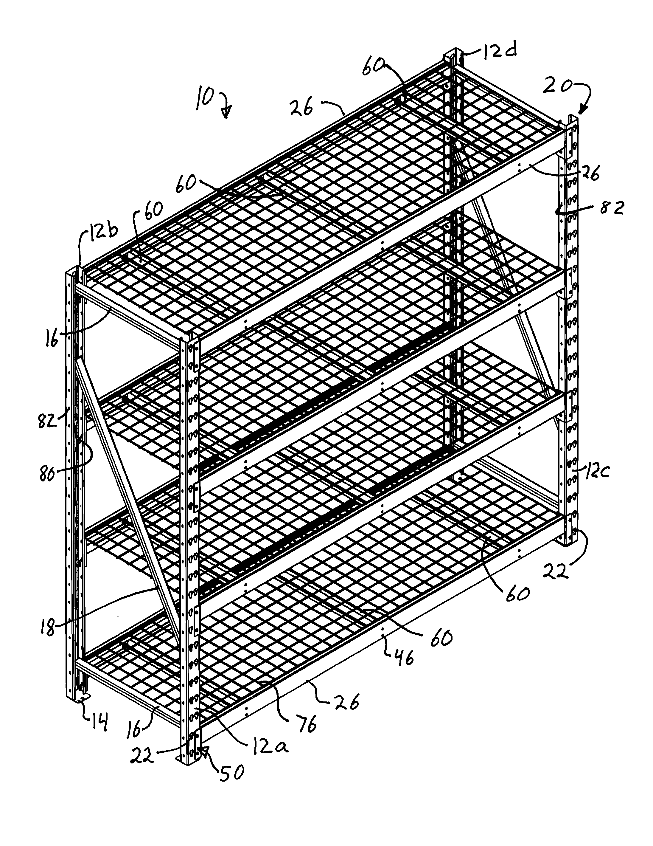Storage rack and cross-bar support