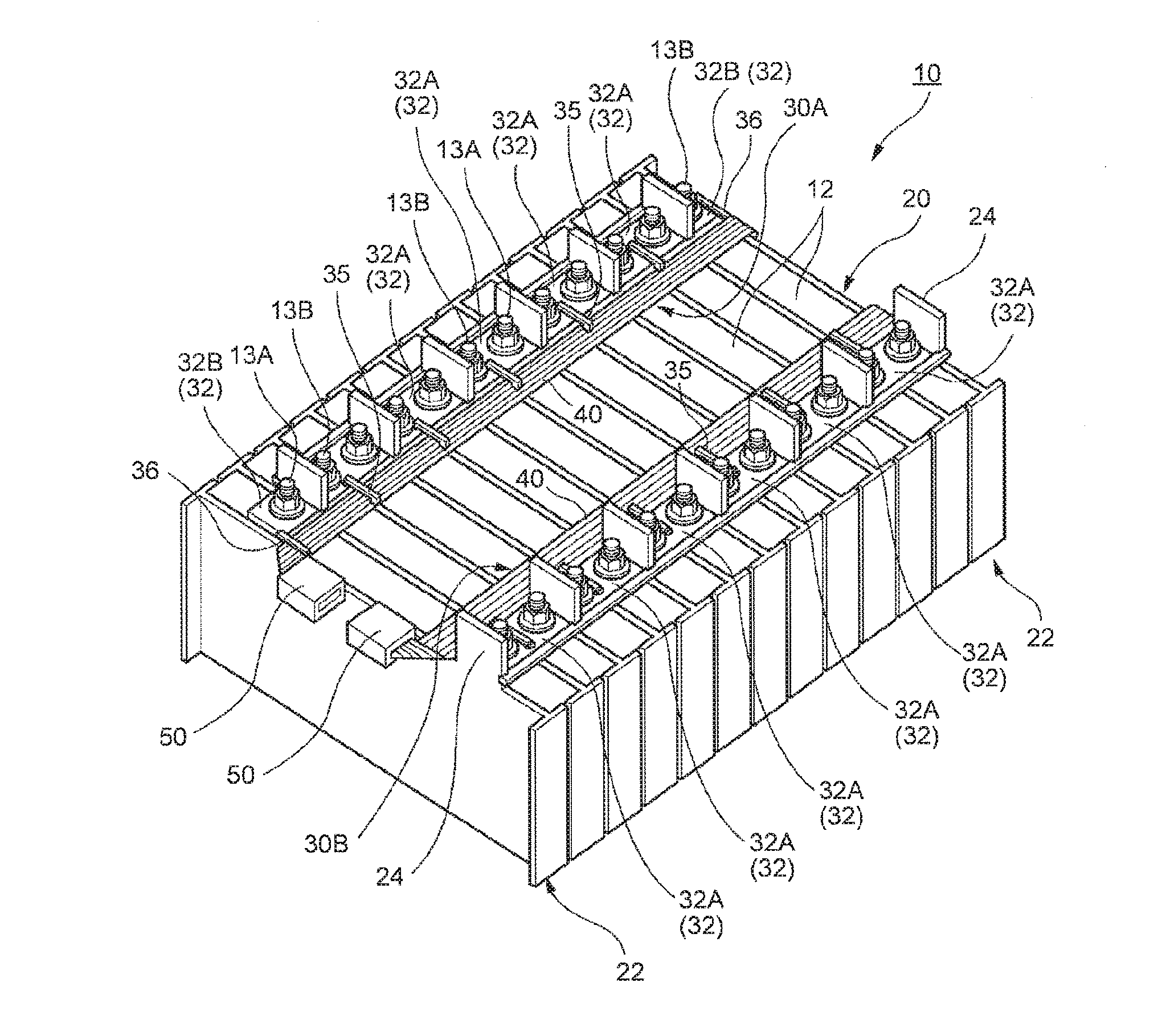Battery wiring module