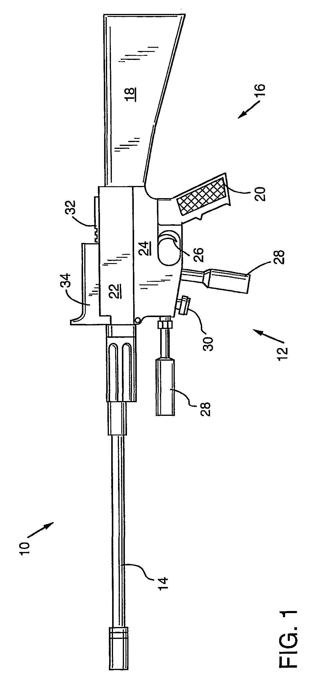 Compressed gas-powdered gun simulating the recoil of a conventional firearm