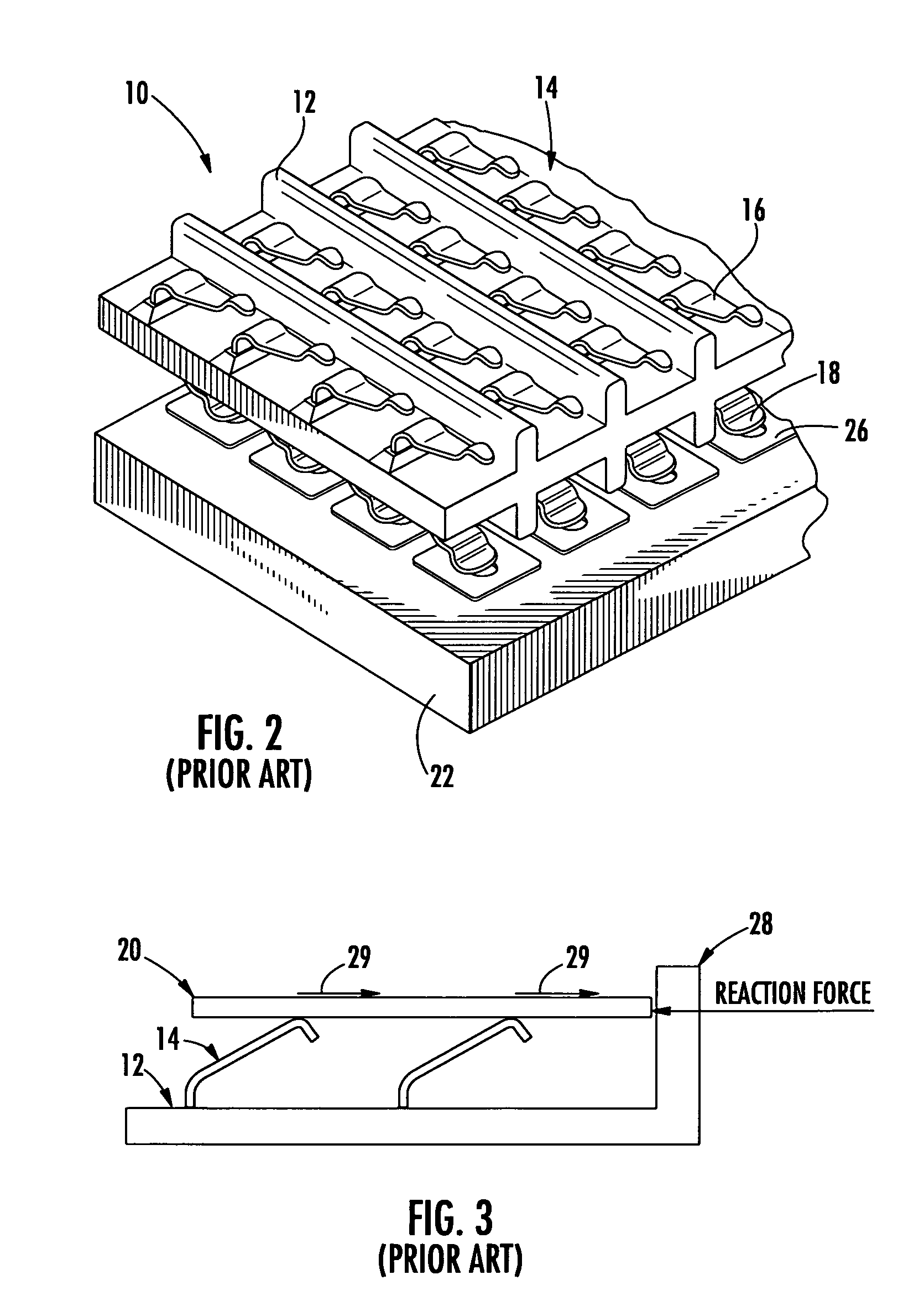 Interconnect device with opposingly oriented contacts