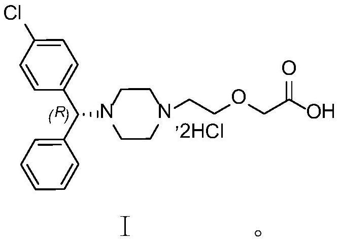 A kind of hplc method for separating and measuring levocetirizine hydrochloride and its genotoxic impurity e