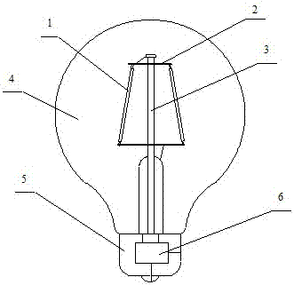 Full-angle LED lamp filament trap lamp