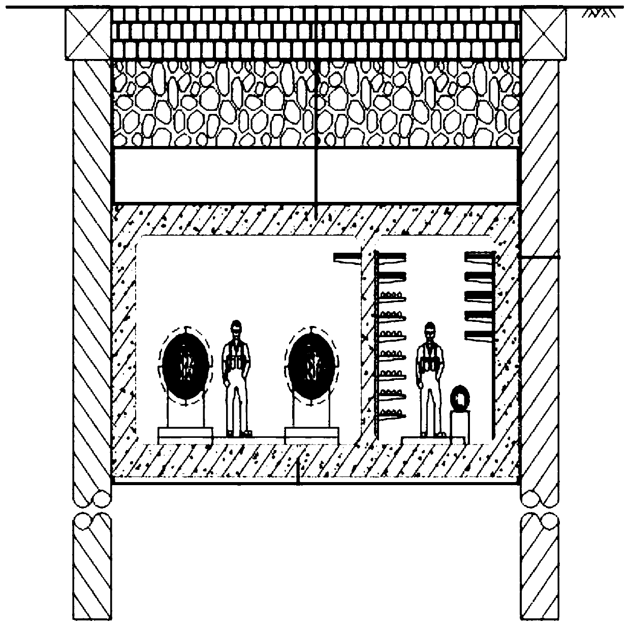 Application method of construction method pile enclosing to comprehensive pipe gallery foundation pit