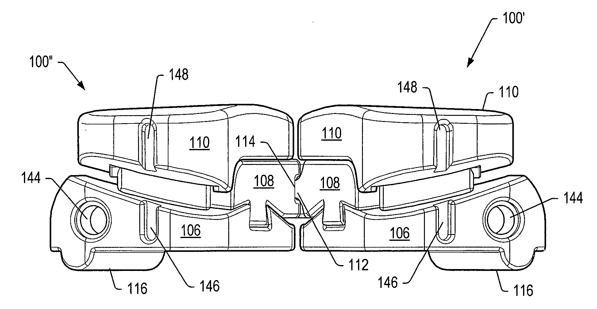 Posterior stabilization systems with shared, dual dampener systems