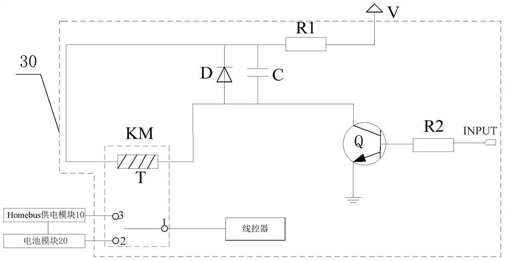 Power switching circuit, power switching method, wire controller and air conditioning equipment
