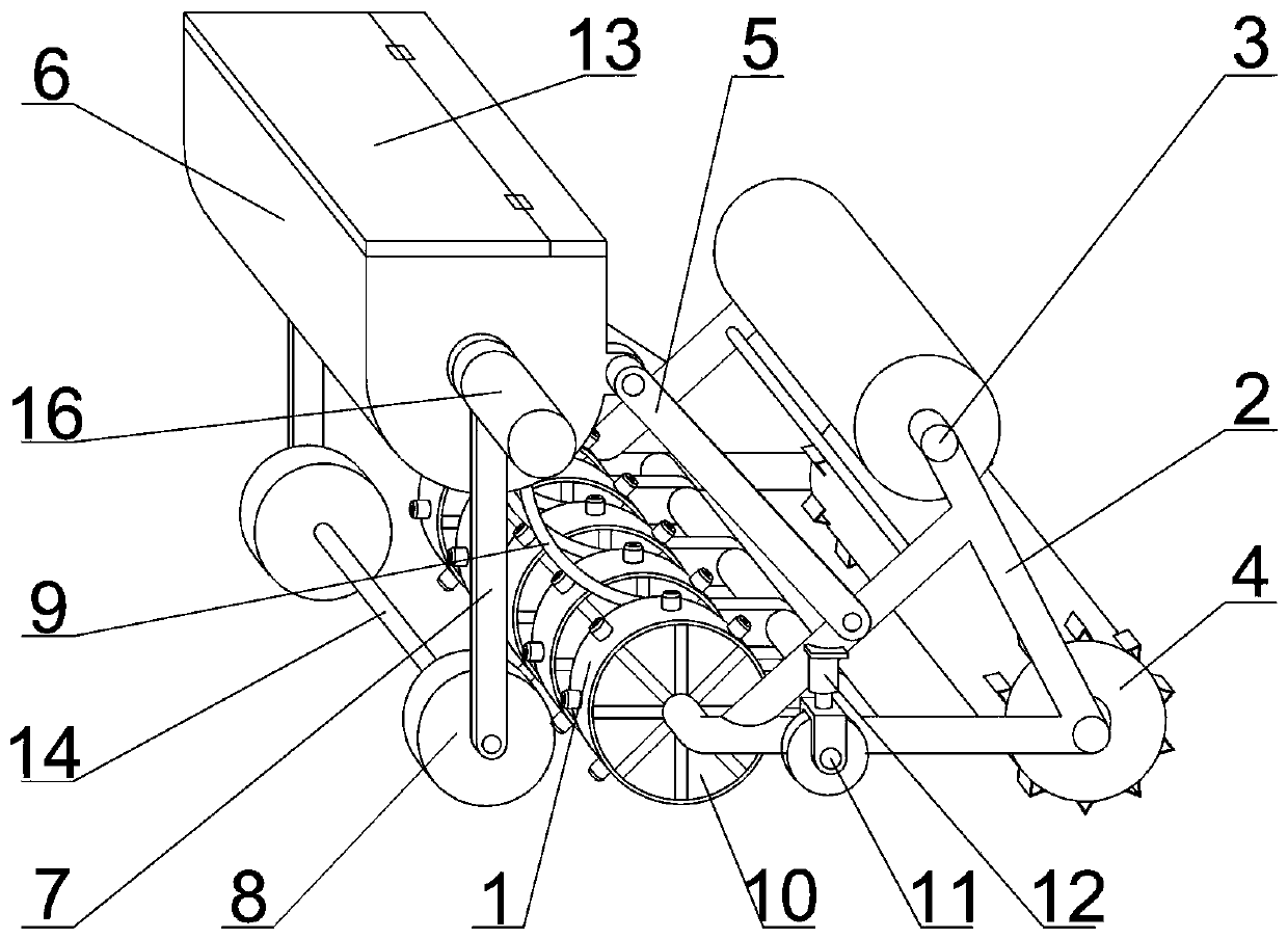 Fluid-type direct-seeding kok-saghyz planting mode and related device thereof