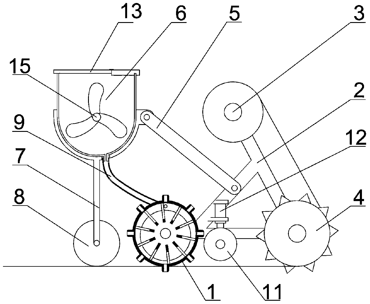 Fluid-type direct-seeding kok-saghyz planting mode and related device thereof