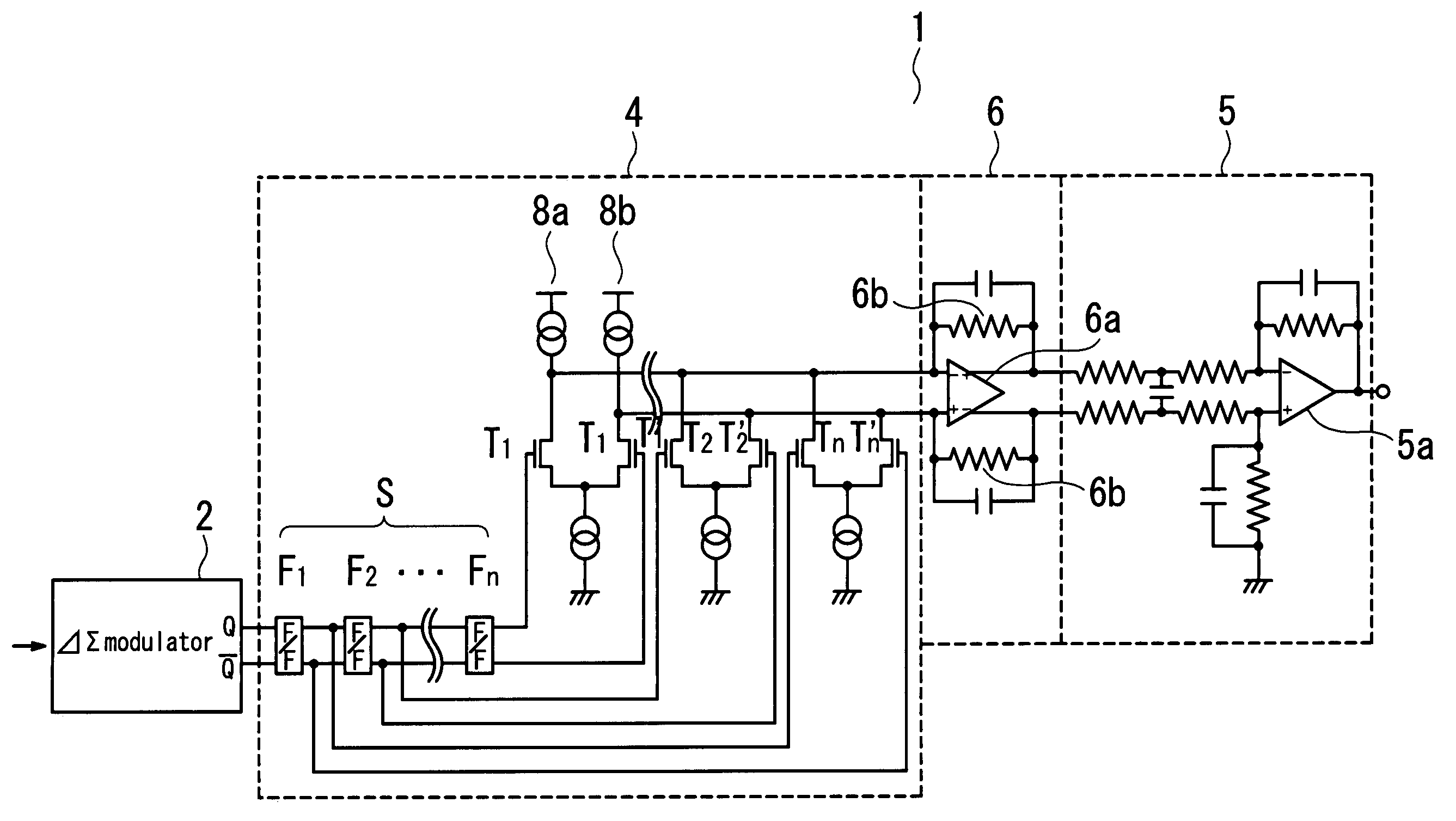 Output filter for delta sigma modulator and digital signal processor provided with the same