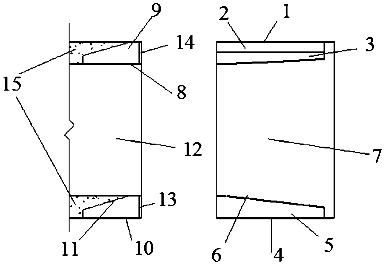 Steel beam and composite beam connecting structure