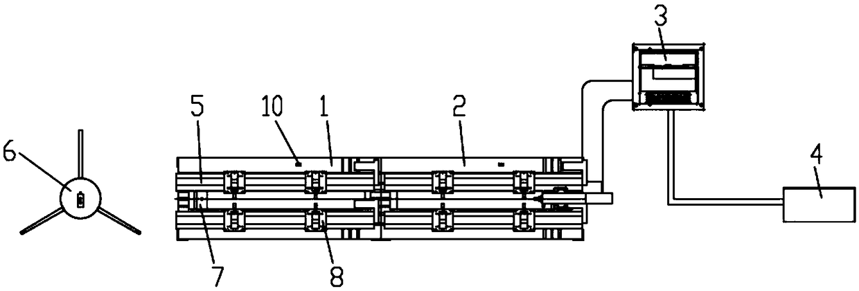 Horizontal intelligent assembling platform for multistage oil cylinders